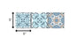4" X 4" Baby Blue And Peach Mosaic Peel And Stick Removable Tiles