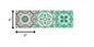 4" X 4" Green And White Mosaic Peel And Stick Removable Tiles