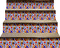 4" x 4" Blue And Red Peel And Stick Removable Tiles