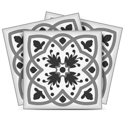 7" x 7" Charcoal Vinyl Peel And Stick Removable Tiles