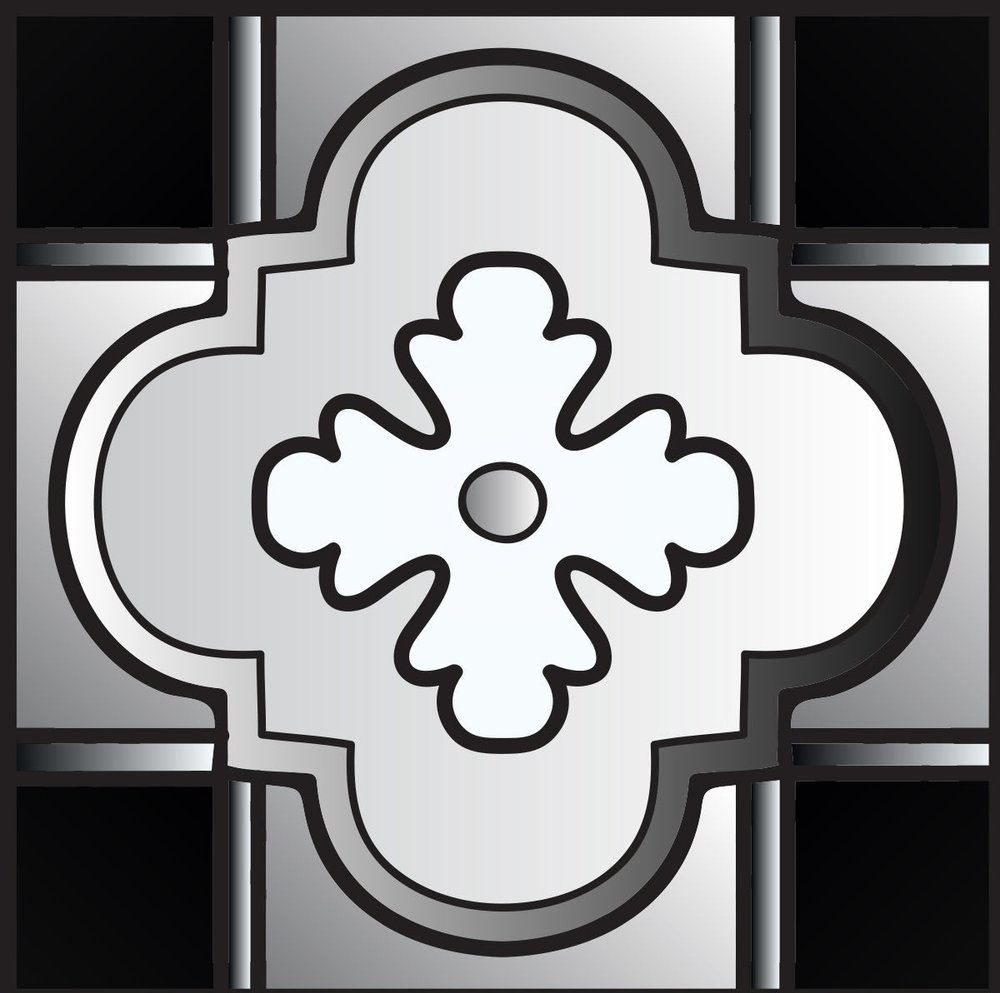 7" x 7" Black Gray And White Vinyl Peel And Stick Removable Tiles