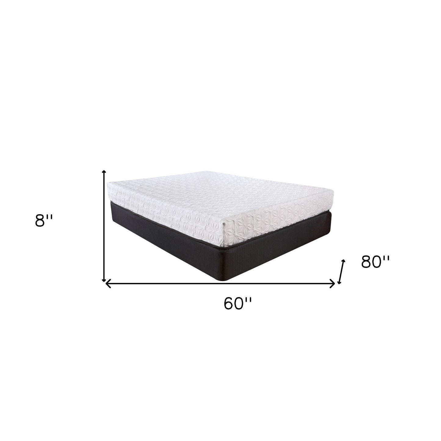 8 Inch Luxury Plush Gel Infused Memory Foam And Hd Support Foam Smooth Top Mattress