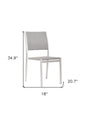 Set Of Two 18" White Aluminum Side Chair