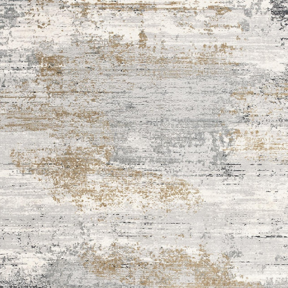 5' X 8' Gray Mod Distressed Strokes Area Rug