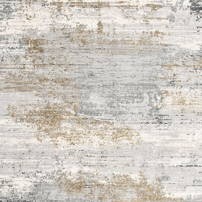 5' X 8' Gray Mod Distressed Strokes Area Rug