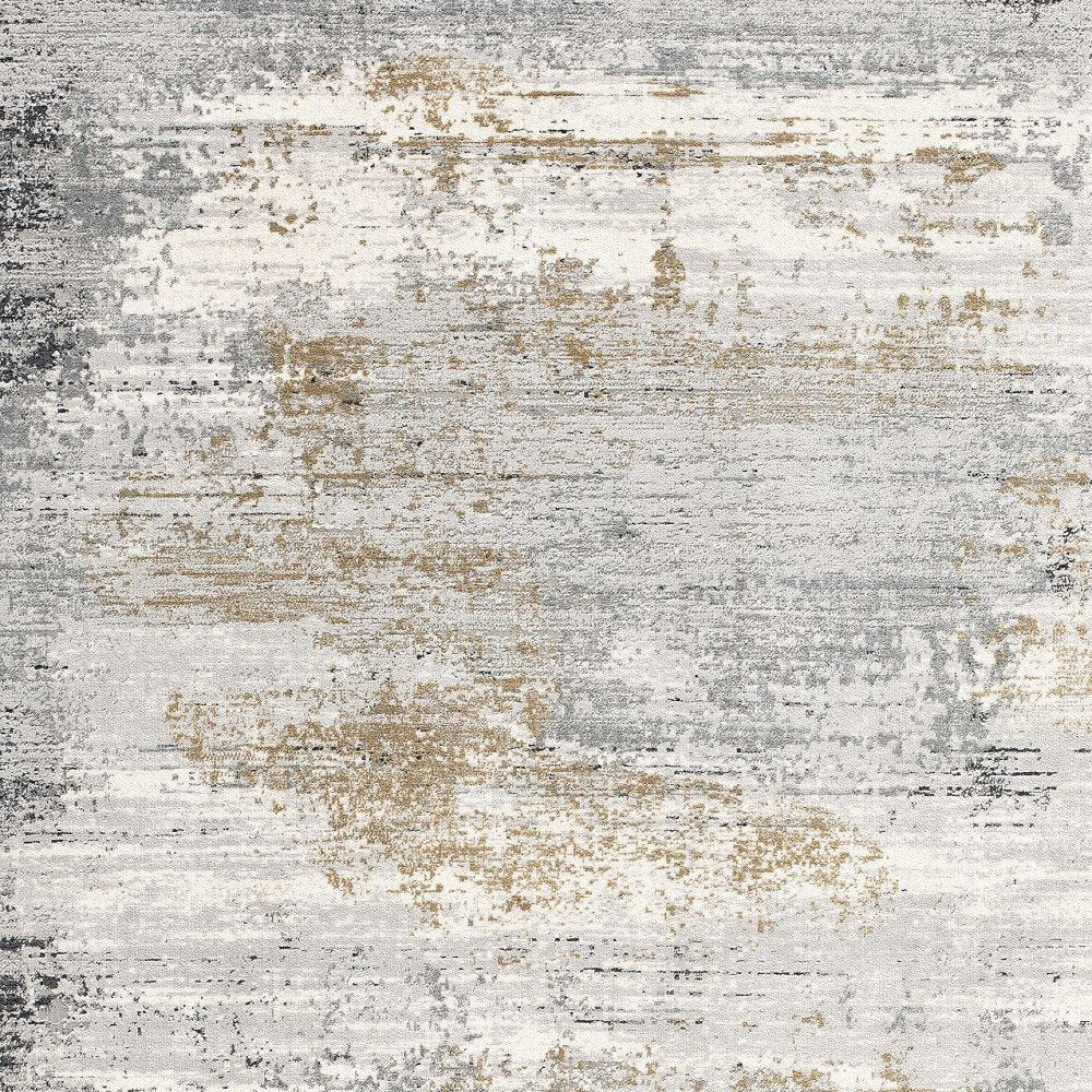 5' X 8' Gray Mod Distressed Strokes Area Rug