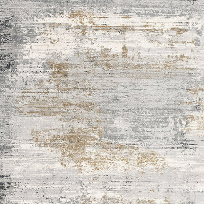 5' X 8' Gray Mod Distressed Strokes Area Rug