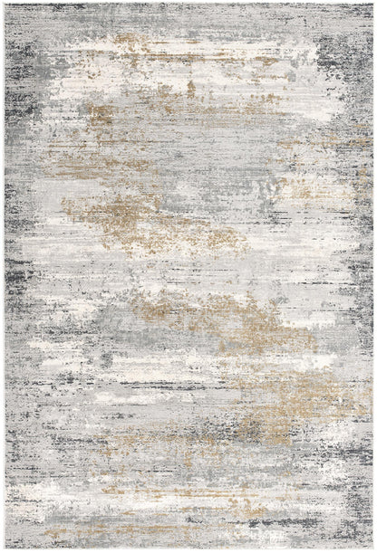 5' X 8' Gray Mod Distressed Strokes Area Rug