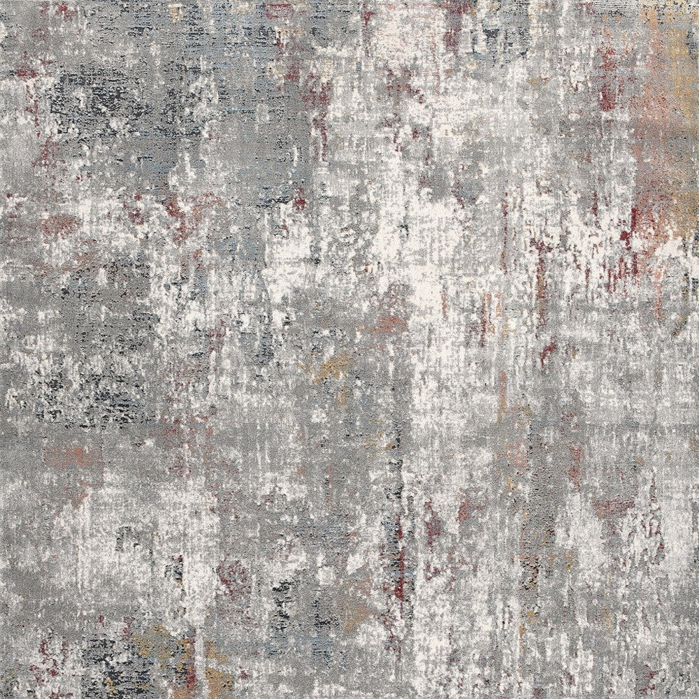 4' X 6' Gray And Ivory Abstract Area Rug