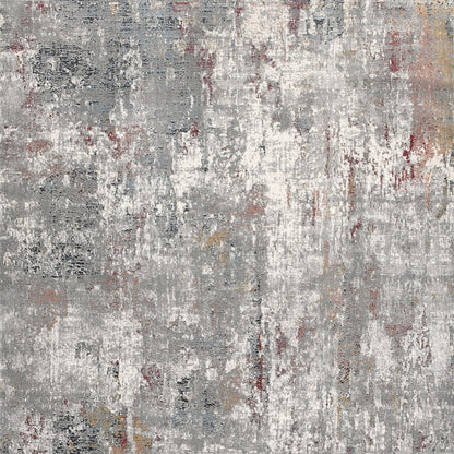 4' X 6' Gray And Ivory Abstract Area Rug