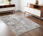 4' X 6' Gray And Ivory Abstract Area Rug