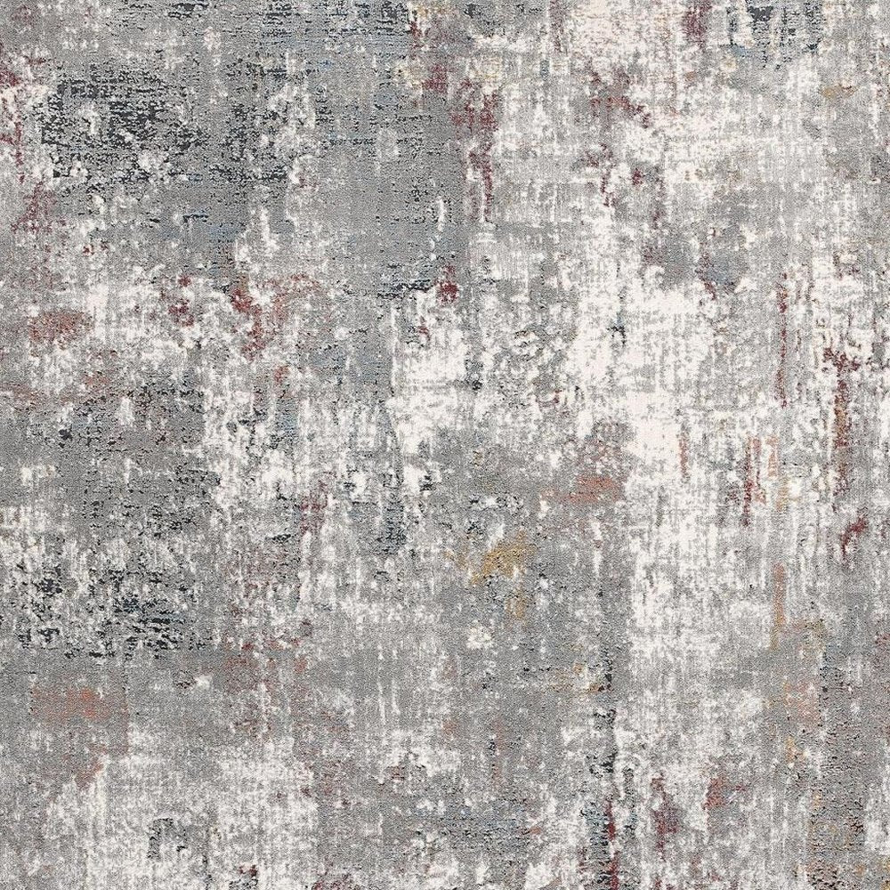 4' X 6' Gray And Ivory Abstract Area Rug