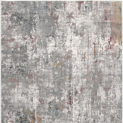 4' X 6' Gray And Ivory Abstract Area Rug