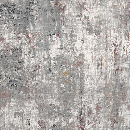 4' X 6' Gray And Ivory Abstract Area Rug