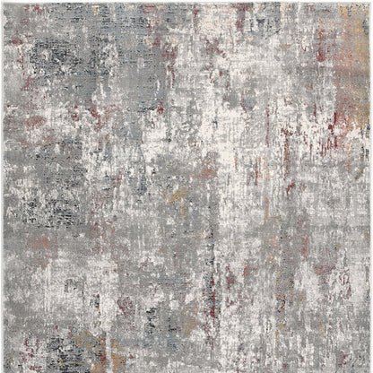 4' X 6' Gray And Ivory Abstract Area Rug