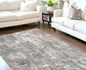 4' X 6' Gray And Ivory Abstract Area Rug