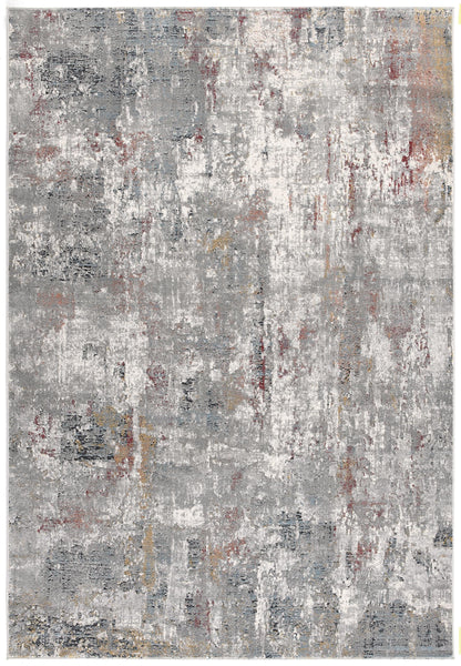 4' X 6' Gray And Ivory Abstract Area Rug