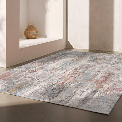 4' X 6' Gray Abstract Pattern Area Rug