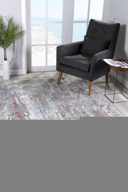4' X 6' Gray Abstract Pattern Area Rug