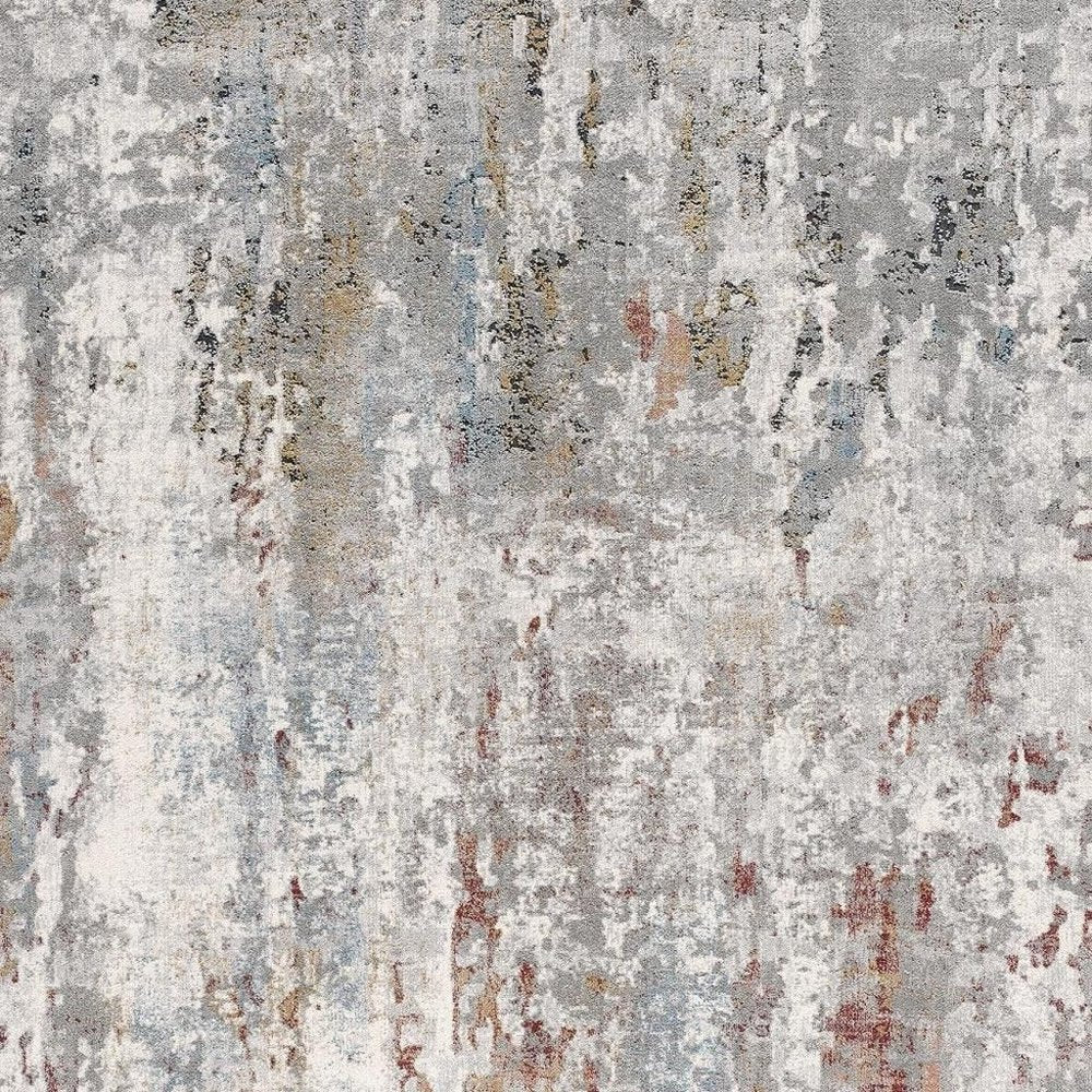 4' X 6' Gray Abstract Pattern Area Rug