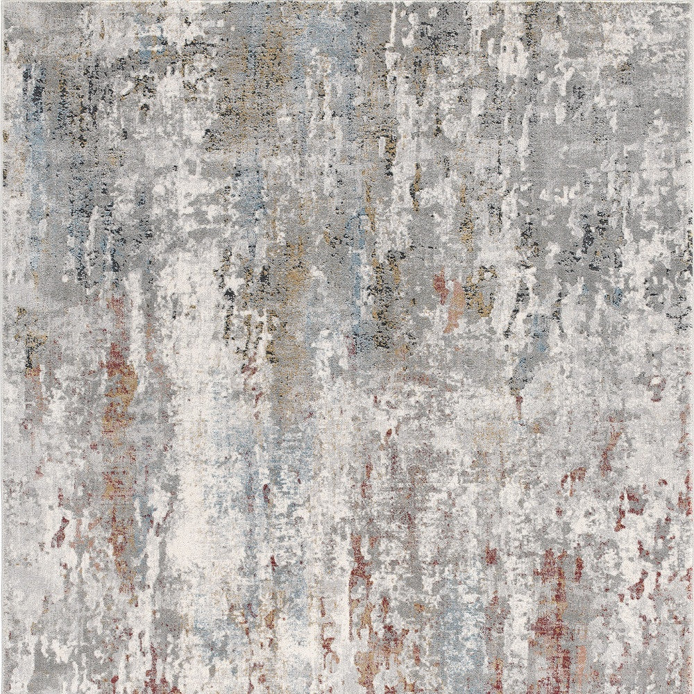 4' X 6' Gray Abstract Pattern Area Rug