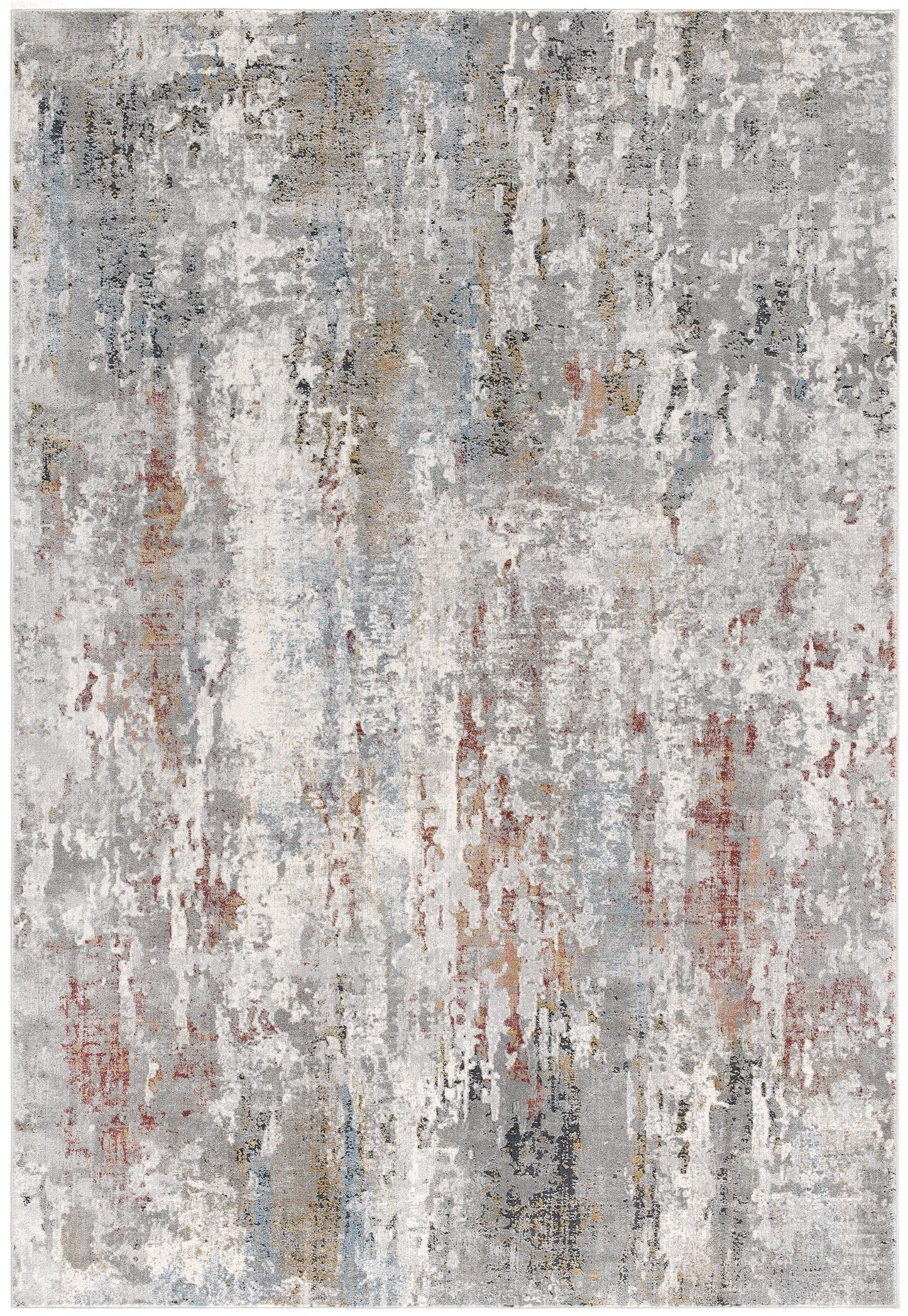 4' X 6' Gray Abstract Pattern Area Rug