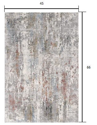 4' X 6' Gray Abstract Pattern Area Rug