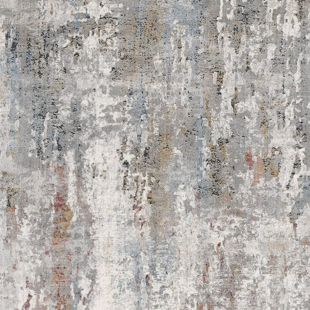 4' X 6' Gray Abstract Pattern Area Rug