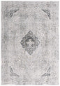 4' X 6' Grey Oriental Area Rug