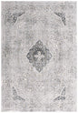 4' X 6' Grey Oriental Area Rug