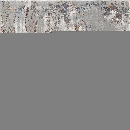 4' X 6' Gray And Ivory Modern Abstract Area Rug