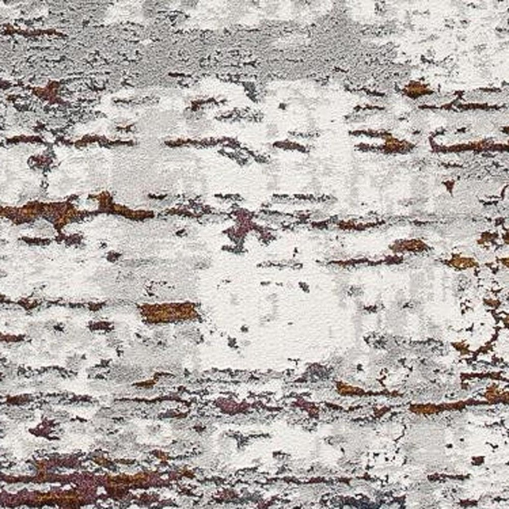 4' X 6' Gray And Brown Abstract Scraped Area Rug