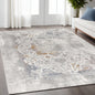 5' X 8' Gray Abstract Patterns Area Rug