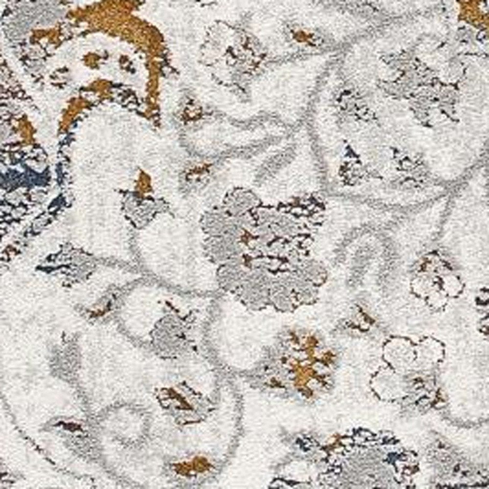 5' X 8' Gray Abstract Patterns Area Rug