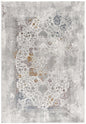 5' X 8' Gray Abstract Patterns Area Rug