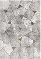 5' X 8' Grey Geometric Area Rug