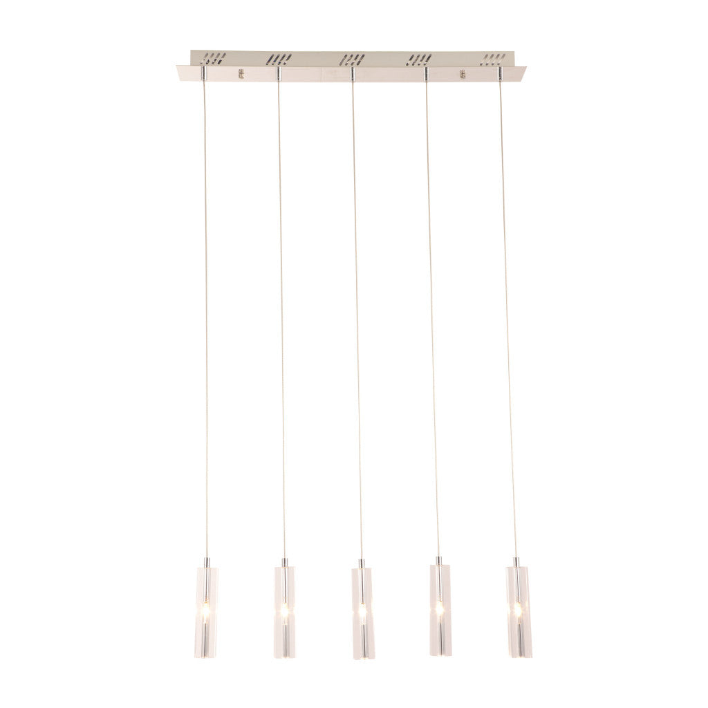 Stark Five Bulb Clear Ceiling Lamp