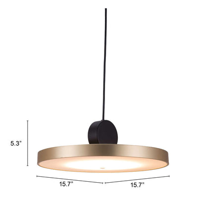 Gold Shaded Metal LED Dimmable Ceiling Light