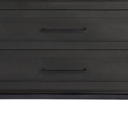 36" Black And White Solid Wood Three Drawer Dresser
