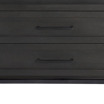 36" Black And White Solid Wood Three Drawer Dresser