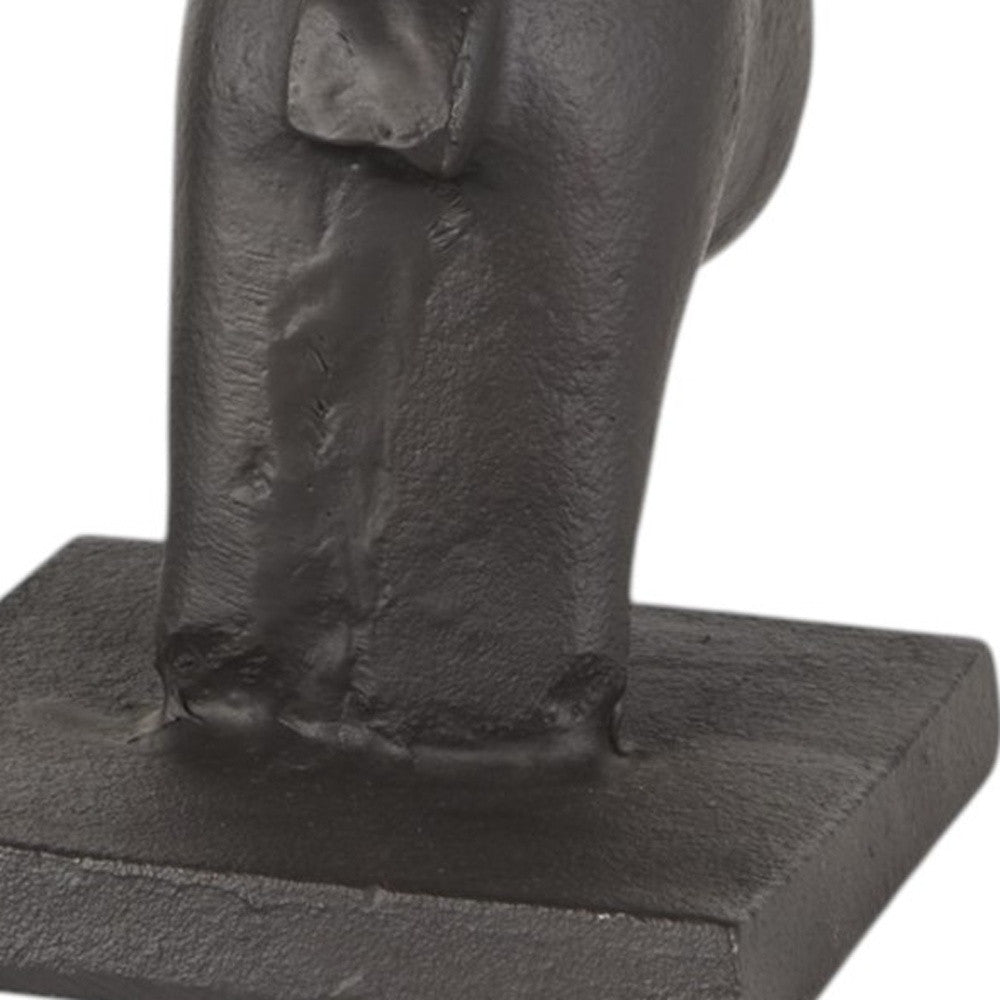 Set of Two 7" Black Cast Iron Horse Decorative Bookends
