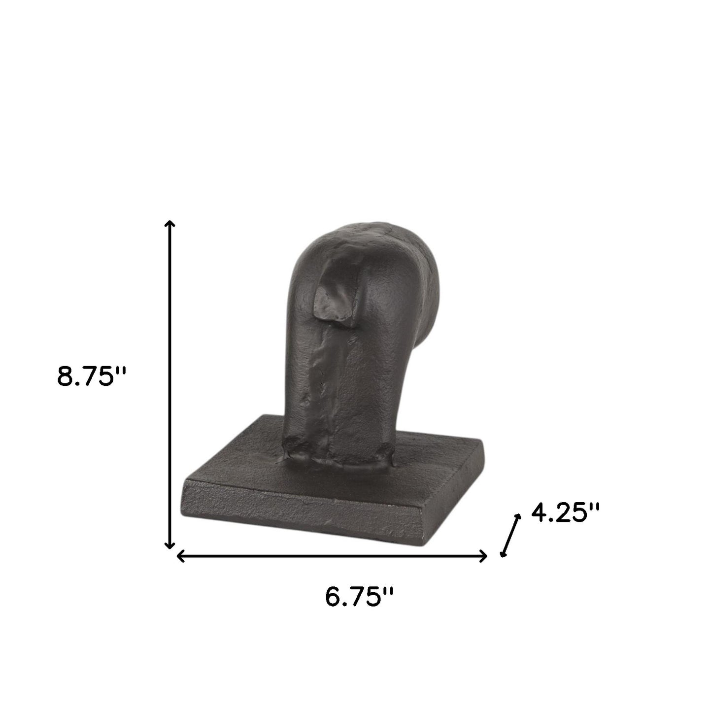Set of Two 7" Black Cast Iron Horse Decorative Bookends