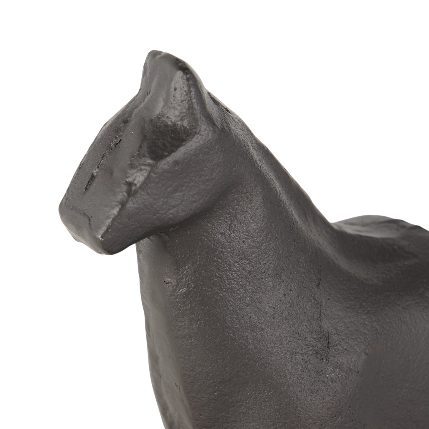 Set of Two 7" Black Cast Iron Horse Decorative Bookends