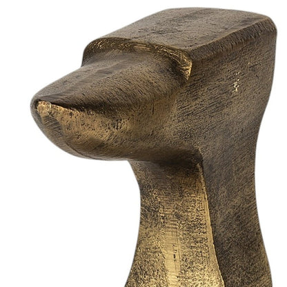 Set of Two 6" Gold Metal Decorative Bookends