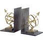 Set of Two Gold Metal Decorative Bookends