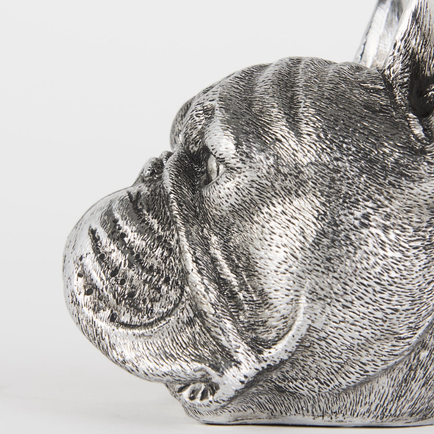 Set of Two 6" Silver Metal Dog Decorative Bookends