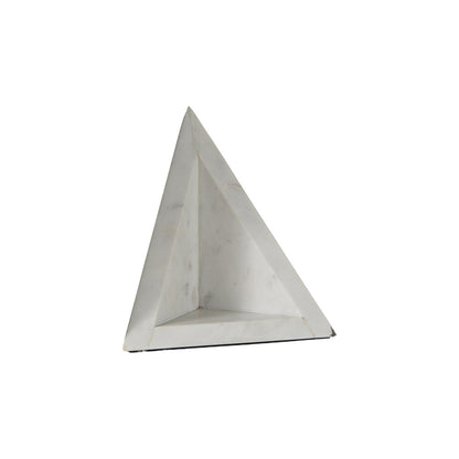 Set of Two White Marble Decorative Bookends