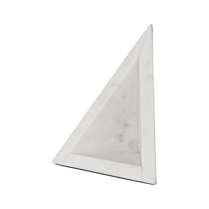 Set of Two White Marble Decorative Bookends