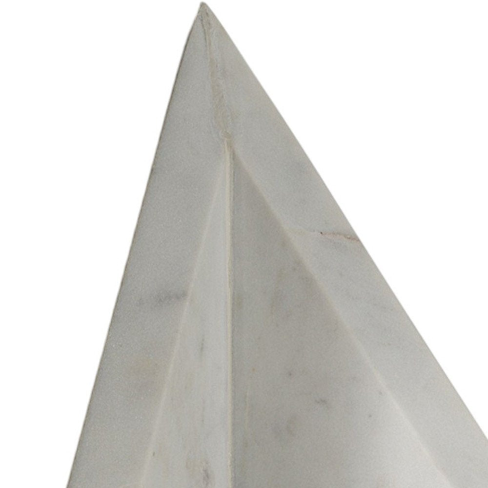 Set of Two White Marble Decorative Bookends