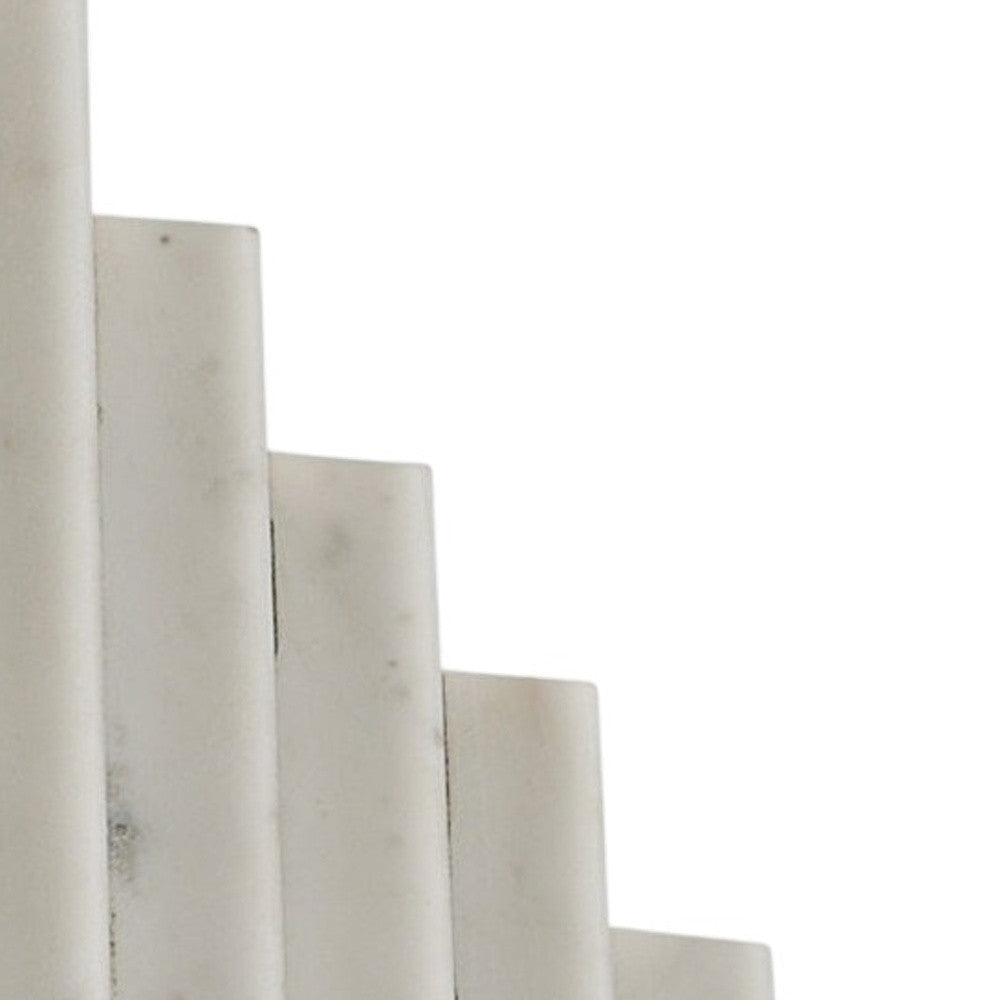Set of Two 9" White Polyresin Decorative Bookends